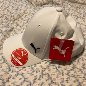 White Puma golf hat